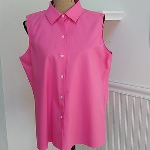 Talbot's Sz 16 Sleeveless Shirt Wrinkle Resistant